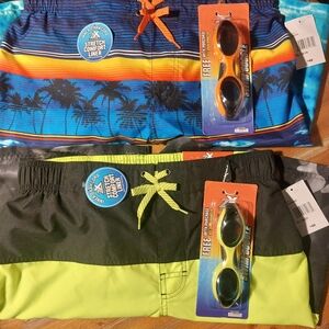 Boys XL swim shorts with goggles